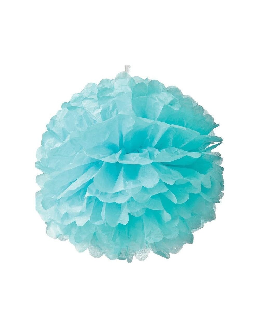 Tissue Pom Poms 12PCS Mixed Sizes Aqua BlueTissue Paper Flower Pom Poms Pompoms Wedding Birthday Party Nursery Decoration - C...