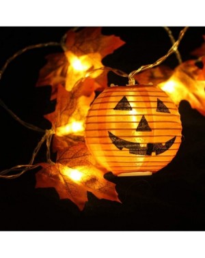 Indoor String Lights Halloween Pumpkin String Lights- 5.5 Feet 10 LED String Lights 2 AA Battery Powered for Halloween Thanks...