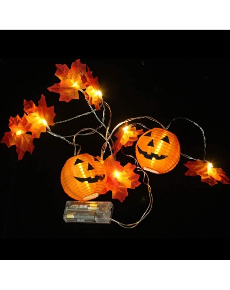 Indoor String Lights Halloween Pumpkin String Lights- 5.5 Feet 10 LED String Lights 2 AA Battery Powered for Halloween Thanks...