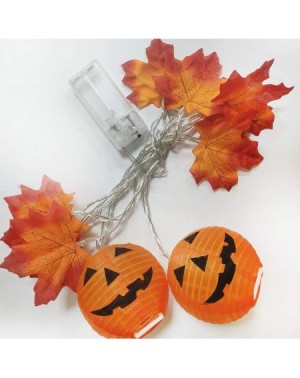 Indoor String Lights Halloween Pumpkin String Lights- 5.5 Feet 10 LED String Lights 2 AA Battery Powered for Halloween Thanks...