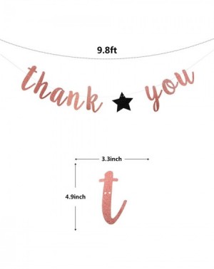 Photobooth Props Rose Gold Glitter Thank You Banner for Engaged/Wedding/Bridal Shower Bunting Thanksgiving Photo Booth Props ...