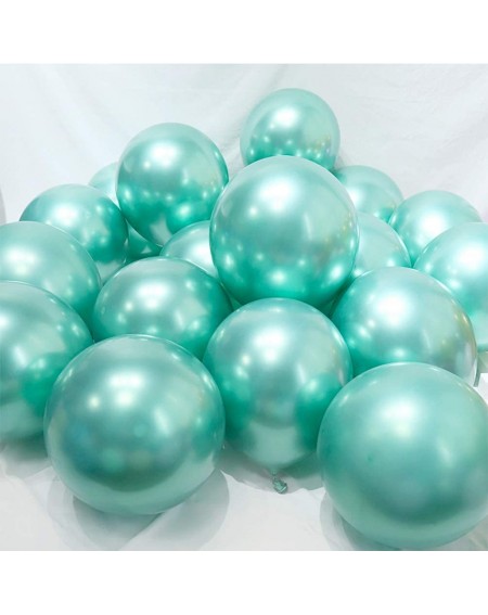 Balloons Party Balloons 50 Pcs 12 inch Green Metallic Chrome Helium Shiny Latex Thicken Balloon Perfect Decoration for Weddin...