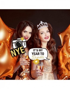 Photobooth Props 2021 New Years Eve Photo Booth Props Kit(50Pcs)- Funny Happy New Year Photo Booth with Stick for Adult Kids ...