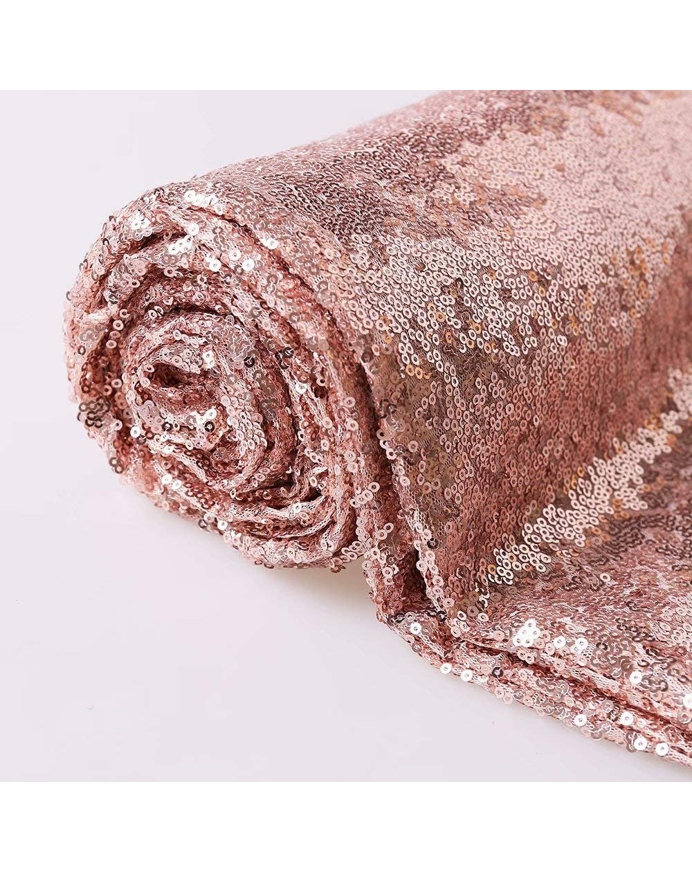 Rose Gold Sequin Tablecloth 60x102 Inch Rectangle Glitter Party Wedding Christmas Banquet