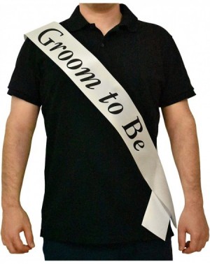 Favors Groom to Be Sash (Black) - Black - C118AH2CT7R $11.10