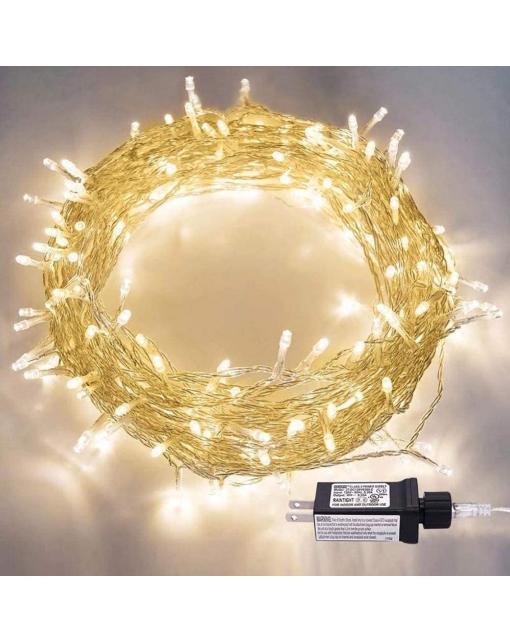 Outdoor String Lights LED String Lights- 100LED 30V Plug in Fairy String Lights with 8 Modes for Indoor and Outdoor Party Wed...
