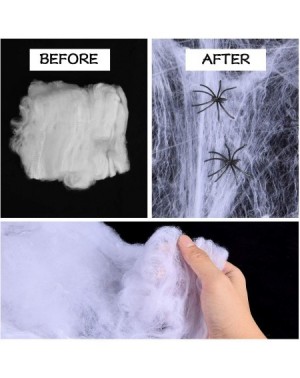 Party Packs 5-Pack Halloween Stretch Spider Webs with 100 Spiders Party Decorations Props 1000 sqft - CQ19DEG00TA $13.20