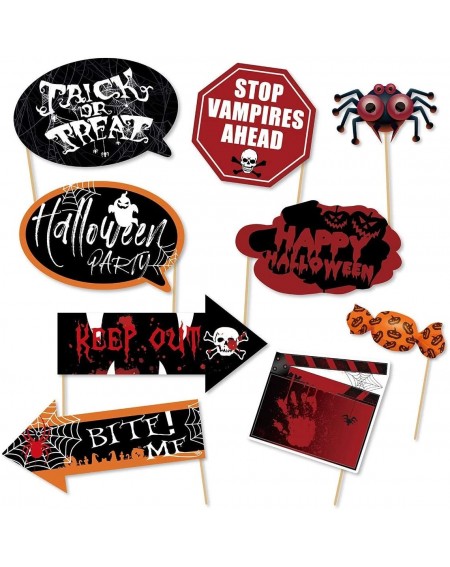 Photobooth Props Halloween Party Photo booth Face Props Party supplies (38 Pcs) - 38 Pcs - C619HN0MY4H $11.07