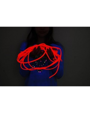 Party Packs Blacklight Glo-Line Luminescent Roping (Orange- 25 Feet) - Orange - C211GGMO63P $9.22