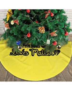 Tree Skirts Christmas Tree Skirt Black Lives Matters Art Logo Snowman Xmas Tree Skirt Holiday Festive Decorations Ornaments P...