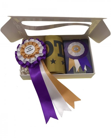 Favors Suffragist in a Box. Sash- Rosette- Soap. Celebrate The Anniversary of The 19th Amendment and Women's Right to Vote. S...