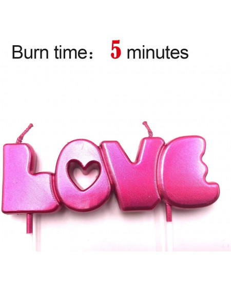 Cake Decorating Supplies NumberCandle Love Red Cake Topper Candle Best Cake Decoration for Weddings- Anniversaries- Valentine...