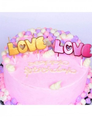 Cake Decorating Supplies NumberCandle Love Red Cake Topper Candle Best Cake Decoration for Weddings- Anniversaries- Valentine...