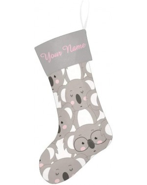 Stockings & Holders Christmas Stocking Custom Personalized Name Text Cute Koala Bear for Family Xmas Party Decor Gift 17.52 x...