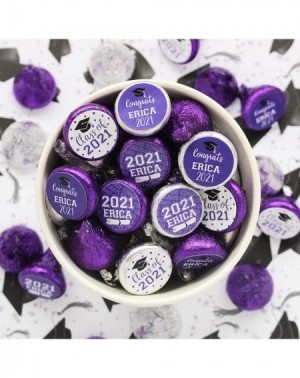 Favors Personalized Graduation Party Favor Stickers - 180 Labels (Purple) - Purple - CT1964GC0Z4 $10.79