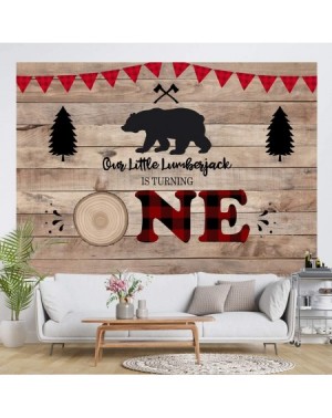 Banners 7×5ft Boys 1st Birthday Lumberjack Party Backdrop Wooden Adventure Tribal Buffalo Winter Kids Backdrop for Photograph...