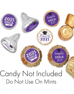 Favors Personalized Graduation Party Favor Stickers - 180 Labels (Purple) - Purple - CT1964GC0Z4 $10.79