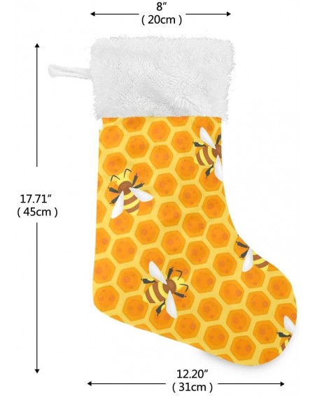 Stockings & Holders Yellow Bumblebees Hanging Christmas Stockings Personalized Xmas Large Socks for Holiday Party Decoration ...