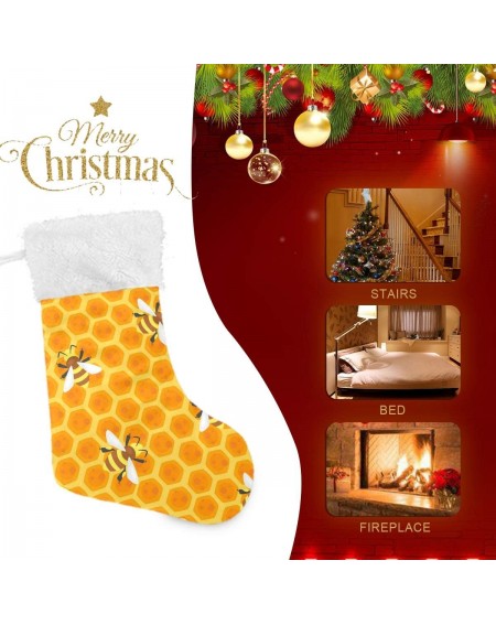 Stockings & Holders Yellow Bumblebees Hanging Christmas Stockings Personalized Xmas Large Socks for Holiday Party Decoration ...