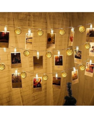 Indoor String Lights LED Indoor Decoration String Light- 40LED Photo Clips and Balls- 4M Decorative Lighting 2Modes (Flash & ...