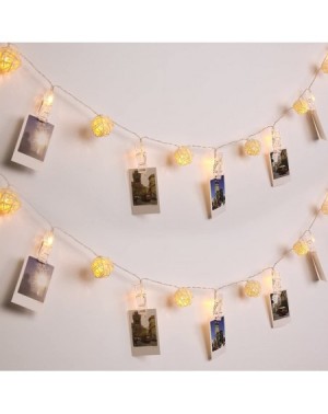 Indoor String Lights LED Indoor Decoration String Light- 40LED Photo Clips and Balls- 4M Decorative Lighting 2Modes (Flash & ...