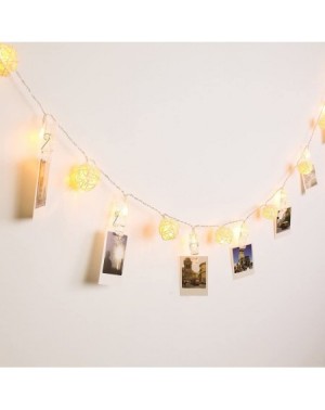 Indoor String Lights LED Indoor Decoration String Light- 40LED Photo Clips and Balls- 4M Decorative Lighting 2Modes (Flash & ...