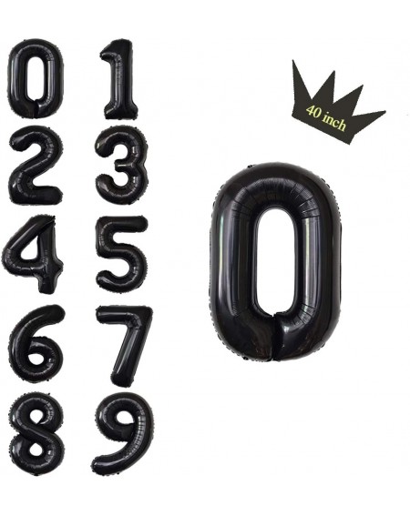 Balloons 40 Inch Black 50 Number Foil Balloon 50th Birthday Party Supplies Anniversary Events Graduation Decorations - 50 - C...