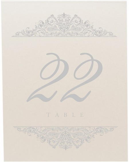 Place Cards & Place Card Holders Paisley Table Numbers (Select Color/Quantity)- Champagne- Silver- 1-15- Perfect for a Weddin...