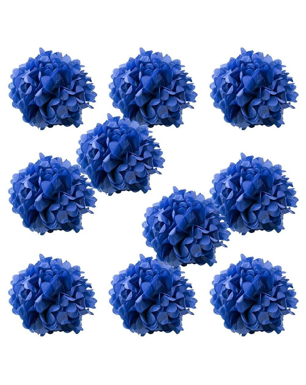 Tissue Pom Poms Set of 10 - Royal Blue 12" - (10 Pack) Tissue Pom Poms Flower Party Decorations for Weddings- Birthday- Brida...