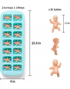 Favors My Water Broke 36 Pieces of 1.2 Dolls and 2 Pieces of 14 grids Baby Shower Ice Cube Game (Latin) - Latin - C918QMX94IO...