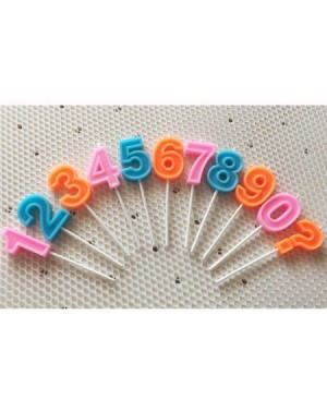 Cake Decorating Supplies Multicolor Happy Birthday Numeral Candles Number 4 Cake Cupcake Topper Decoration for Adults/Kids Th...