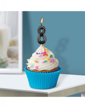 Birthday Candles Black Numeral Birthday Candles - Cake Numeric Candles Number 0 1 2 3 4 5 6 7 8 9-Used for Cake Decoration on...