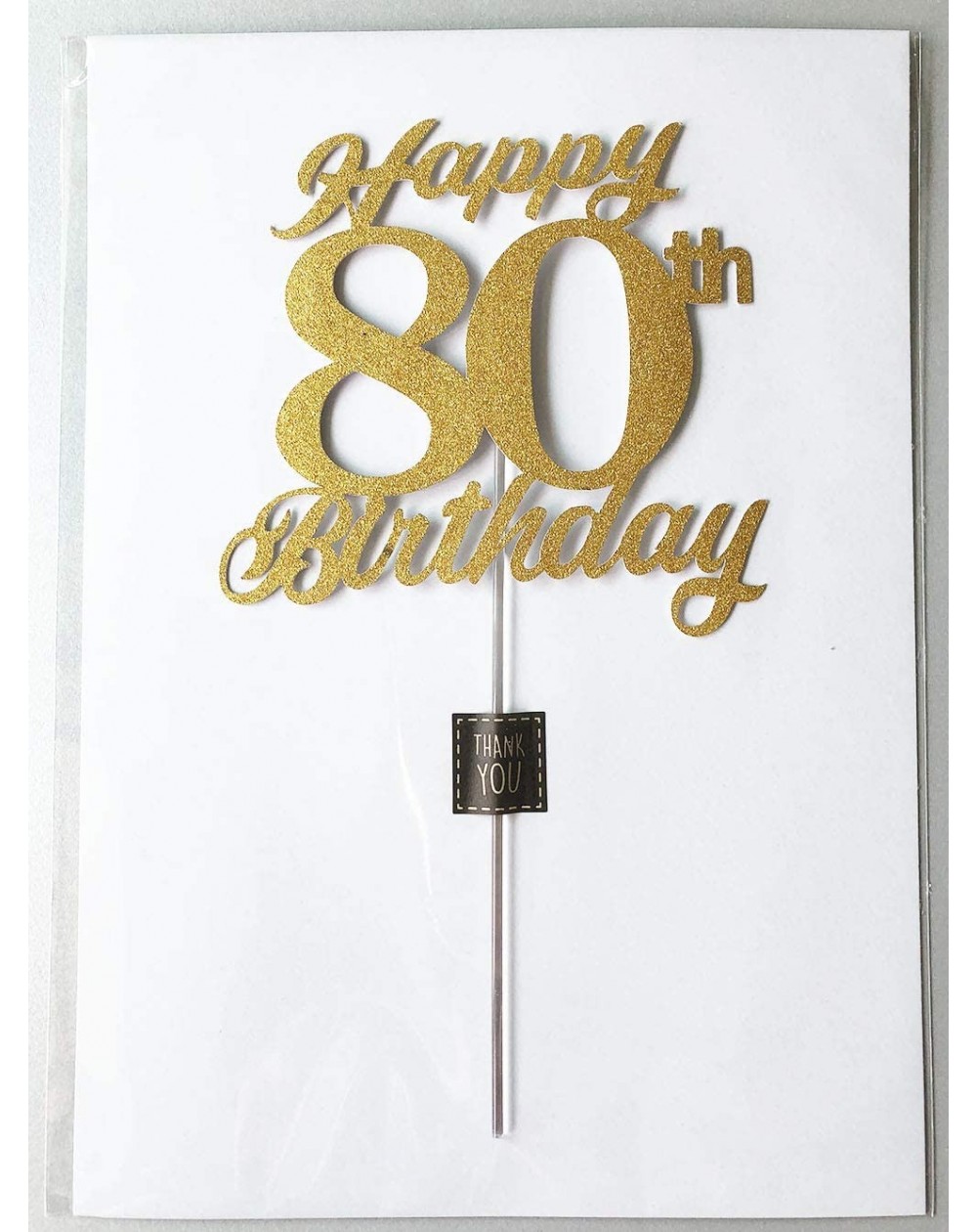 80th Birthday Cake Topper 80th Happy Birthday Party Decoration with