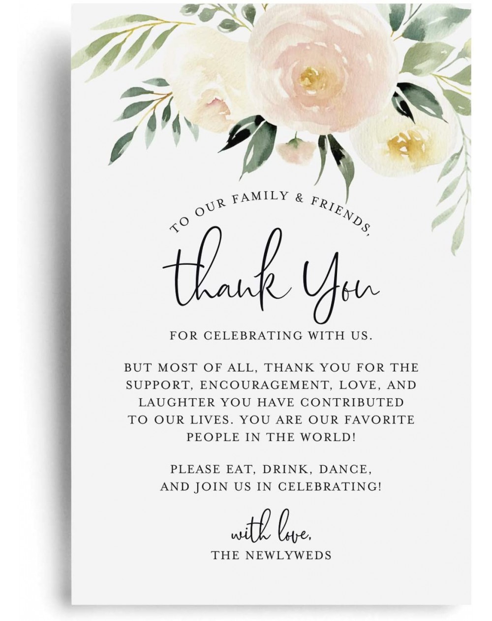 Wedding Place Setting Thank You Cards for Your Table Centerpieces and ...