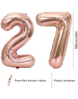 Balloons 40 Inch 27th Number Balloon Mylar Balloon Giant Balloon Alphabet Foil Balloon for Birthday Party Wedding Bridal Show...