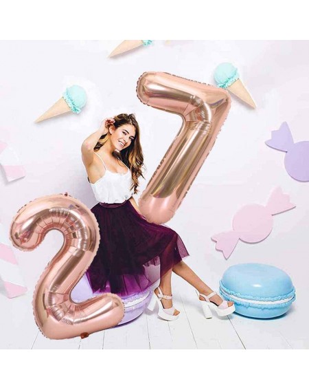 Balloons 40 Inch 27th Number Balloon Mylar Balloon Giant Balloon Alphabet Foil Balloon for Birthday Party Wedding Bridal Show...