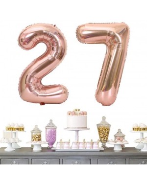 Balloons 40 Inch 27th Number Balloon Mylar Balloon Giant Balloon Alphabet Foil Balloon for Birthday Party Wedding Bridal Show...