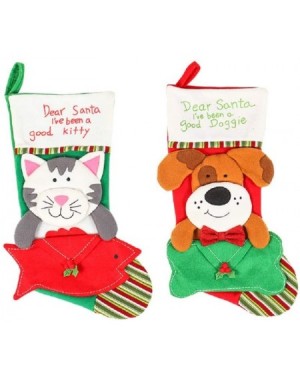 Stockings & Holders Christmas Stocking- 18" Xmas Dog Stocking- Large Enough to Hold Treats and Toys- Adorable Christmas Tree ...