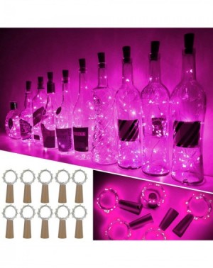 Indoor String Lights Wine Bottle Lights with Cork- 10 Packs Mini Battery Operated Cork Led Lights for Wine Bottle- Copper Fai...