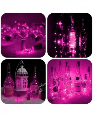 Indoor String Lights Wine Bottle Lights with Cork- 10 Packs Mini Battery Operated Cork Led Lights for Wine Bottle- Copper Fai...