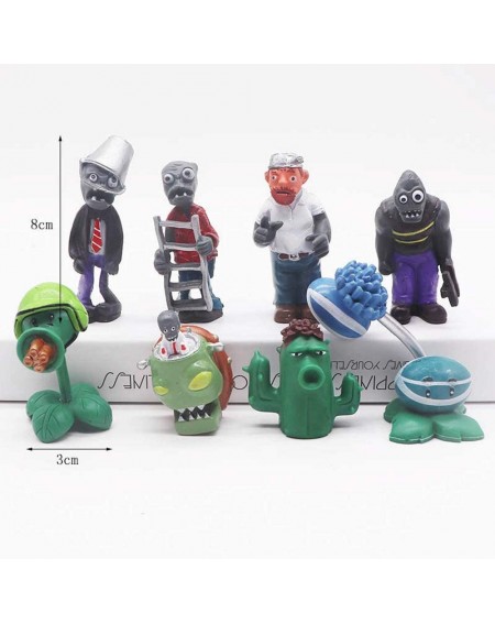 Cake & Cupcake Toppers 8PCS Plants vs. Zombies Cake Topper- Children Mini Toys Cupcake Toppers for Birthday Party Supplies(C)...