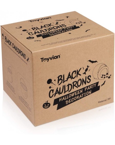 Favors 9 Pcs Black Cauldron Candy Holder Pot for Halloween Party Favors Décor - CJ18W8GOHU2 $16.24