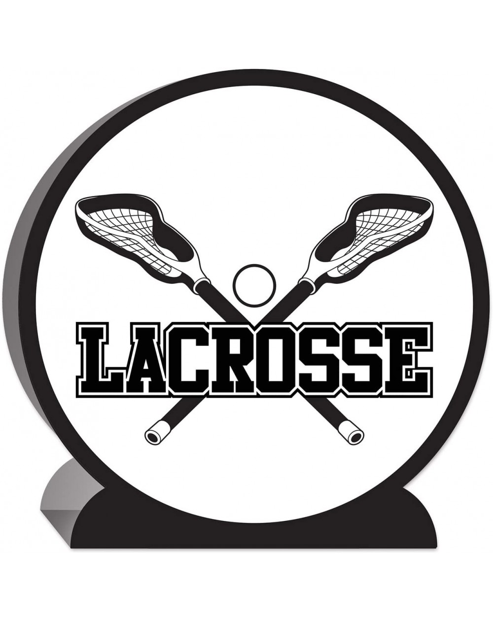 Centerpieces 3-D Lacrosse Centerpiece Sports Decorations- Tableware- 9.25"- White/Black - CQ11VO1CKEZ $6.48