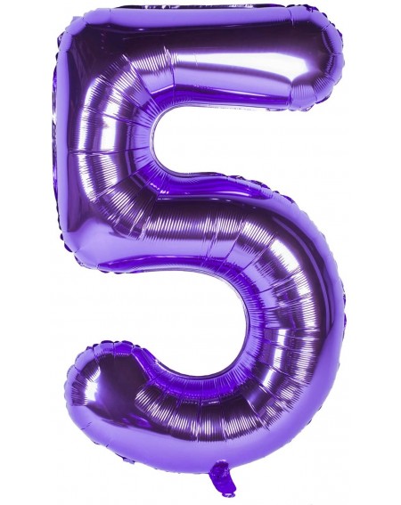 Balloons Giant Number Balloons Purple Party Ballons 40 Inch Helium Foil Mylar Balloons (5) - 5 - CJ18SM0Z66Z $11.42