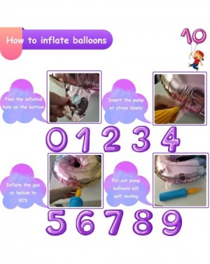 Balloons Giant Number Balloons Purple Party Ballons 40 Inch Helium Foil Mylar Balloons (5) - 5 - CJ18SM0Z66Z $11.42