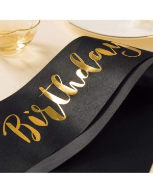 Favors It's My 98th Birthday sash- Black and Gold Women or Men 98 Years Birthday Gifts Party Supplies- Party Decorations - C3...