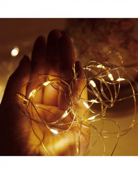 Indoor String Lights 27FT 80 LEDs Copper Wire String Lights- Battery Operated Fairy String Lights- Waterproof 8 Modes LED Str...