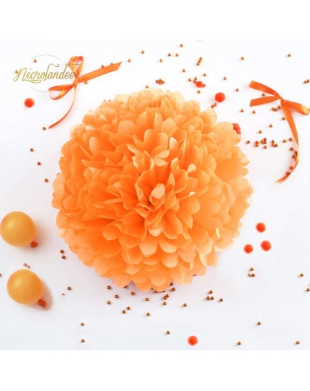 Tissue Pom Poms Orange Party Decorations - Black Purple Tissue Pom Pom Paper Lantern Honeycomb Ball for Wedding Birthday Than...