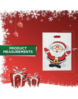 Party Packs Plastic Santa Goody Bags - 2-Pack - 100 Total Count - Great for Holiday Celebrations- Themed Parties- and Gift-Gi...