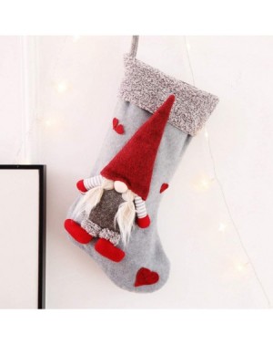 Stockings & Holders Christmas Stocking- 48X23cm Swedish Santa Gnome Scandinavian Tomte Nordic Nisse Hanging Decorations- Xmas...